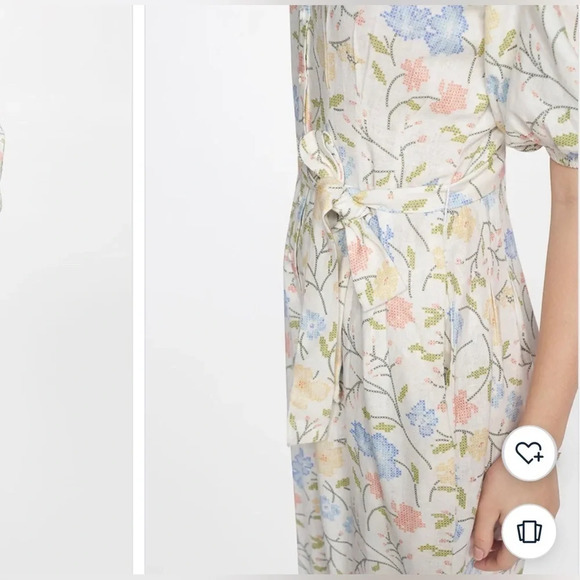 AND Puff-Sleeve Floral Straight Leg Jumpsuit Short Sleeve size 8 - Picture 5 of 15